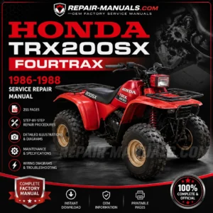 Honda TRX200SX FourTrax Factory Service Repair Manual (1986-1988 Models)