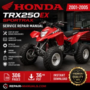 Honda TRX250EX Sportrax Service Repair Manual (2001-2005 Models)