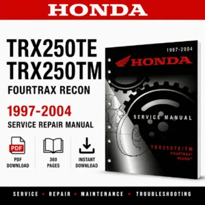 Honda TRX250TE , TRX250TM FourTrax Recon Service Repair Manual (1997-2004 Models)