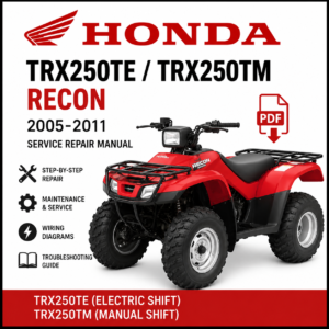 Honda TRX300EX TRX300X Factory Service Repair Manual (2007-2009 Models)