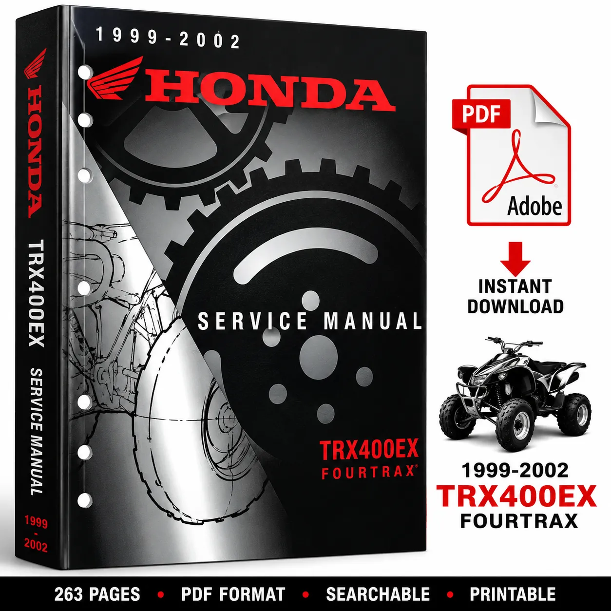 1999-2002 Honda TRX400EX FourTrax Service Repair Manual