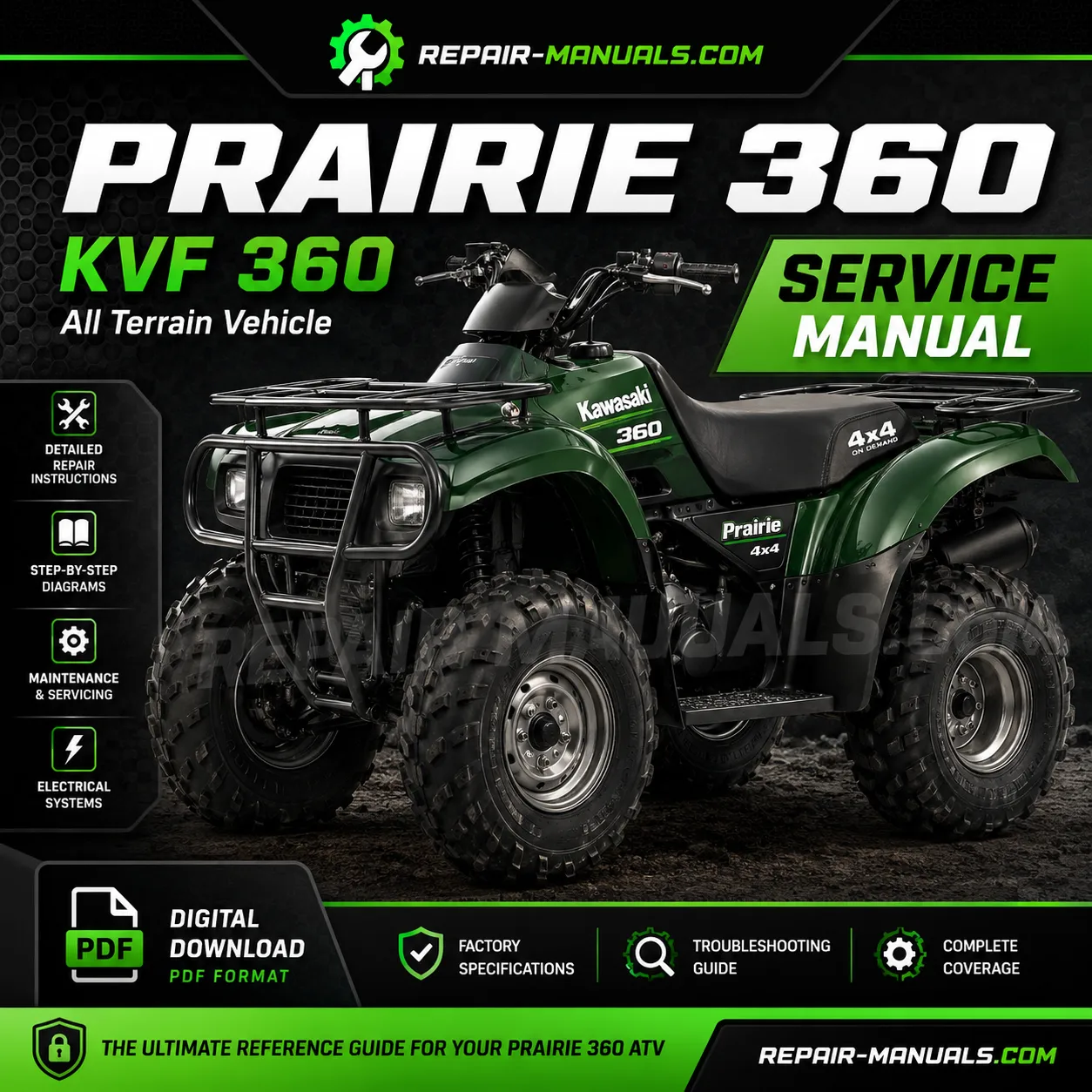2002-2003 Kawasaki Prairie 360 KVF360 Factory Service Repair Manual PDF