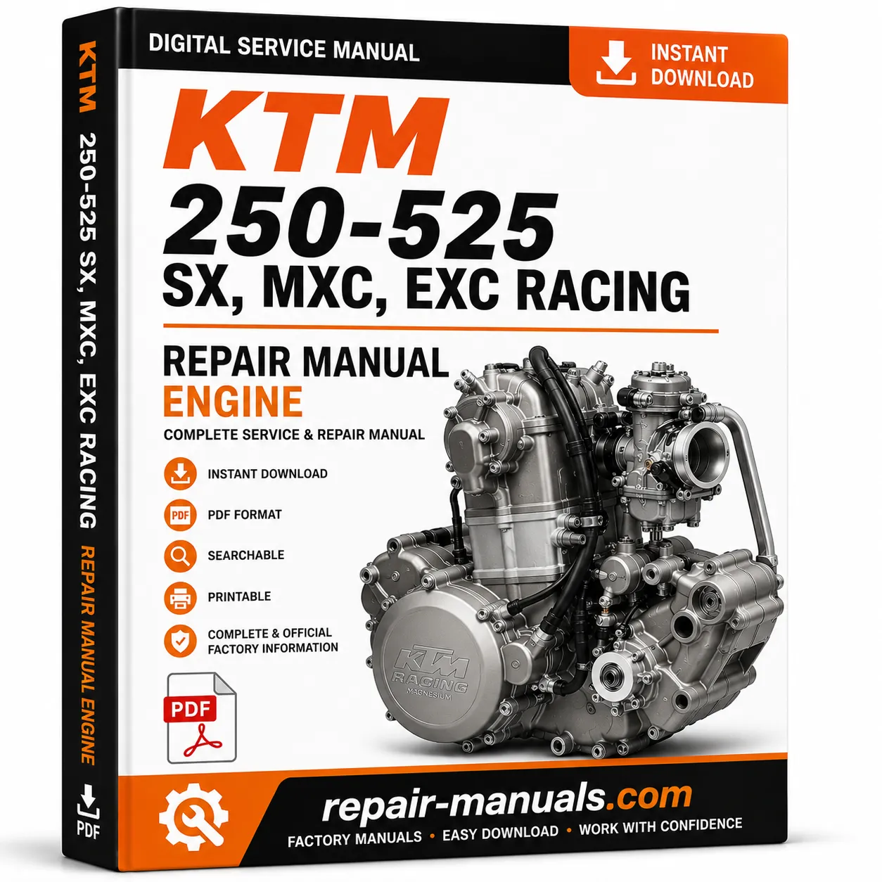 1997 KTM 400 620 LC4 LC4e Factory Engine Repair Manual PDF
