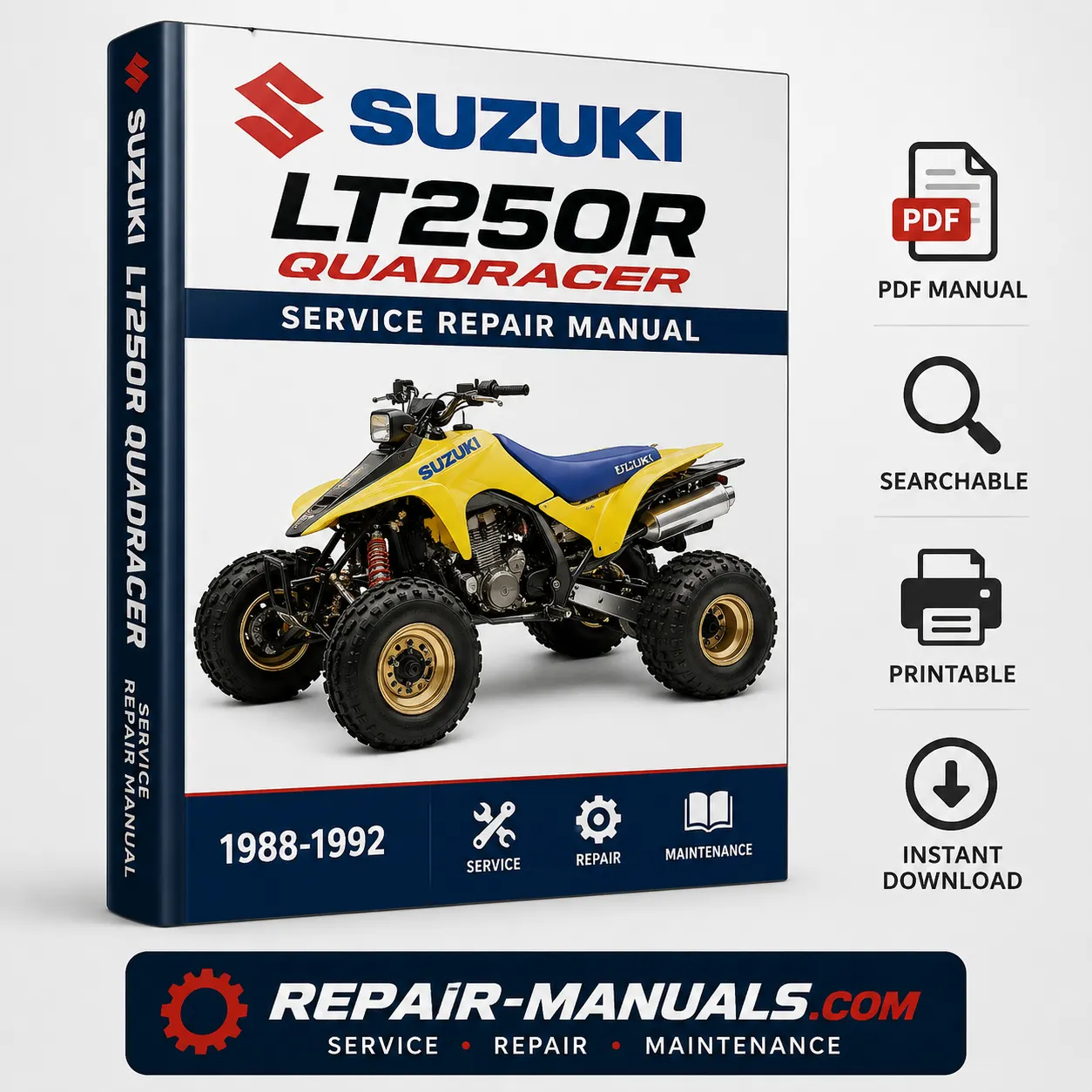 Suzuki LT250R Quadracer 1988-1992 Factory Service Repair Manual PDF