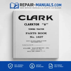 CLARK CLARKTOR 6 Towing Tractor Parts Book Manual PDF