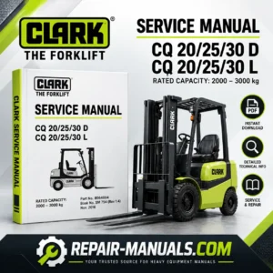 CLARK CQ 20 25 30 D L forklift service repair manual