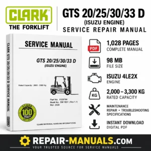 CLARK GTS 20 25 30 33D service repair manual PDF