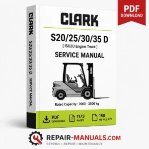 CLARK S20 S25 S30 S35D forklift service manual