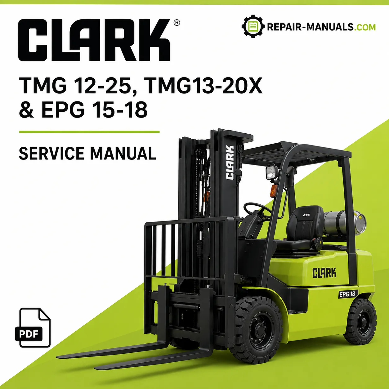CLARK TMG 12-25 TMG13-20X EPG 15-18 Service Manual