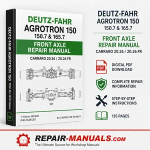 Deutz-Fahr Agrotron 150 150.7 165.7 Front Axle Repair Manual