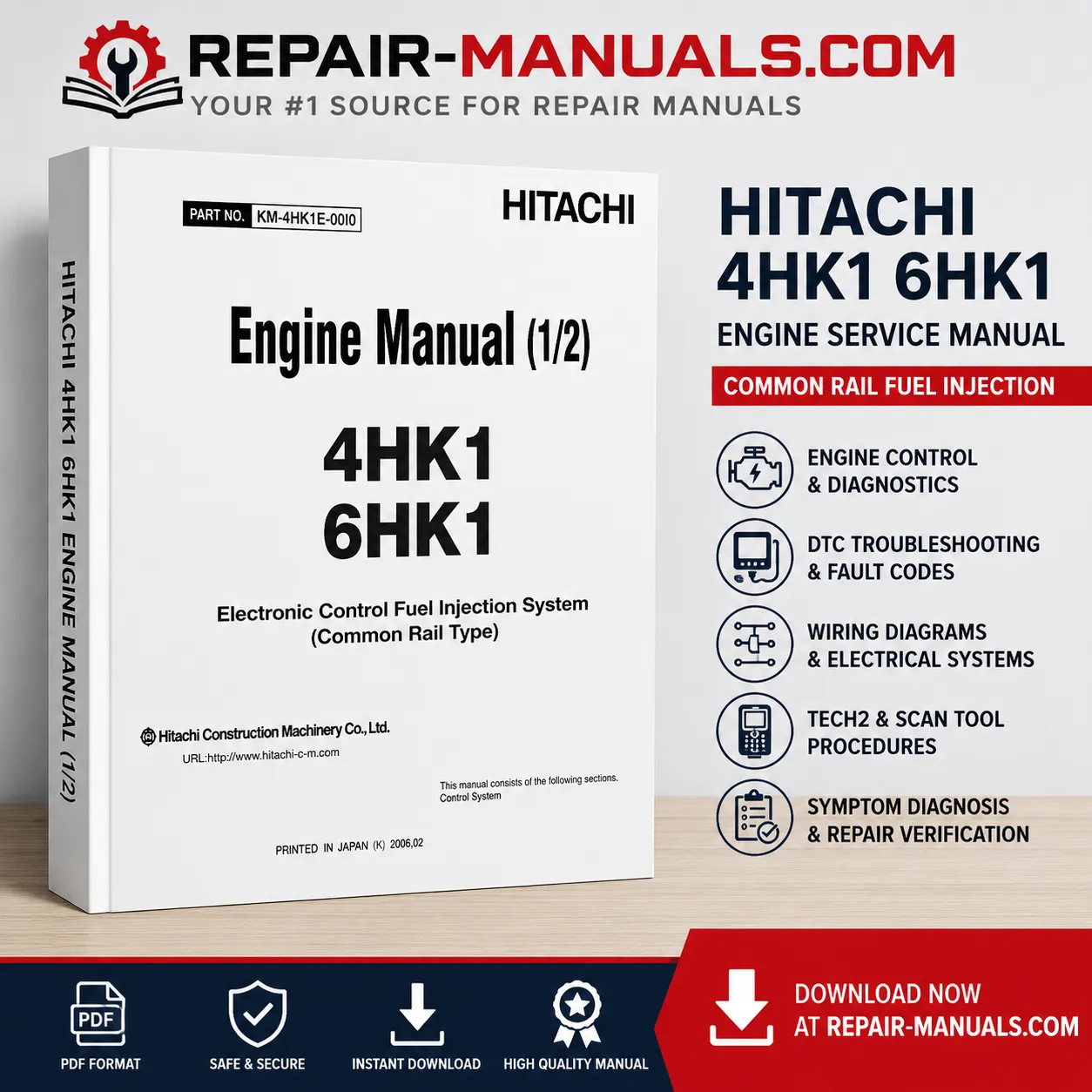 Hitachi 4HK1 6HK1 Engine Service Manual