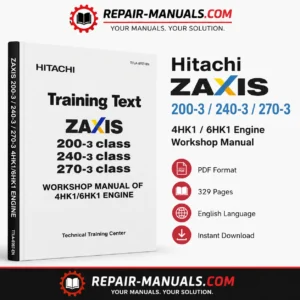 Hitachi ZAXIS 200-3 240-3 270-3 4HK1 6HK1 engine workshop training manual