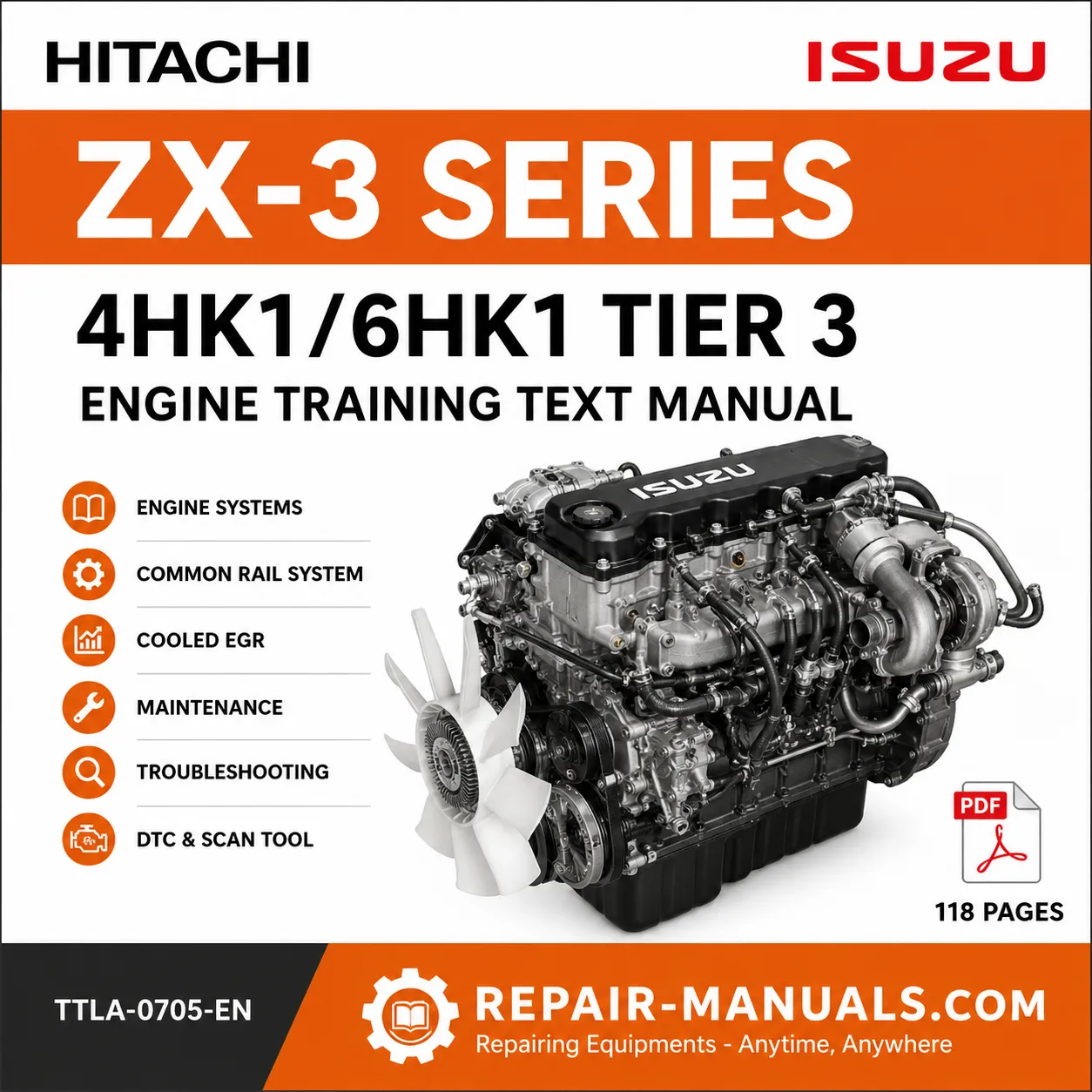 Hitachi ZX-3 Series 4HK1 6HK1 Tier 3 Engine Training Manual