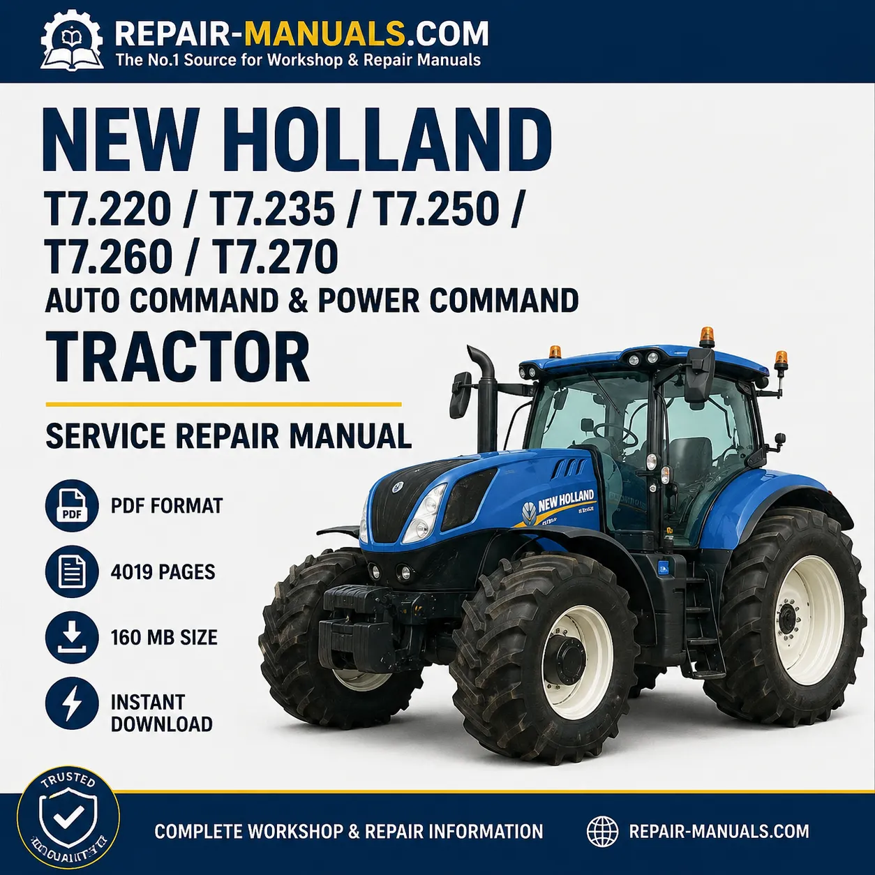 New Holland Agricultural Equipment Service Repair Manual
