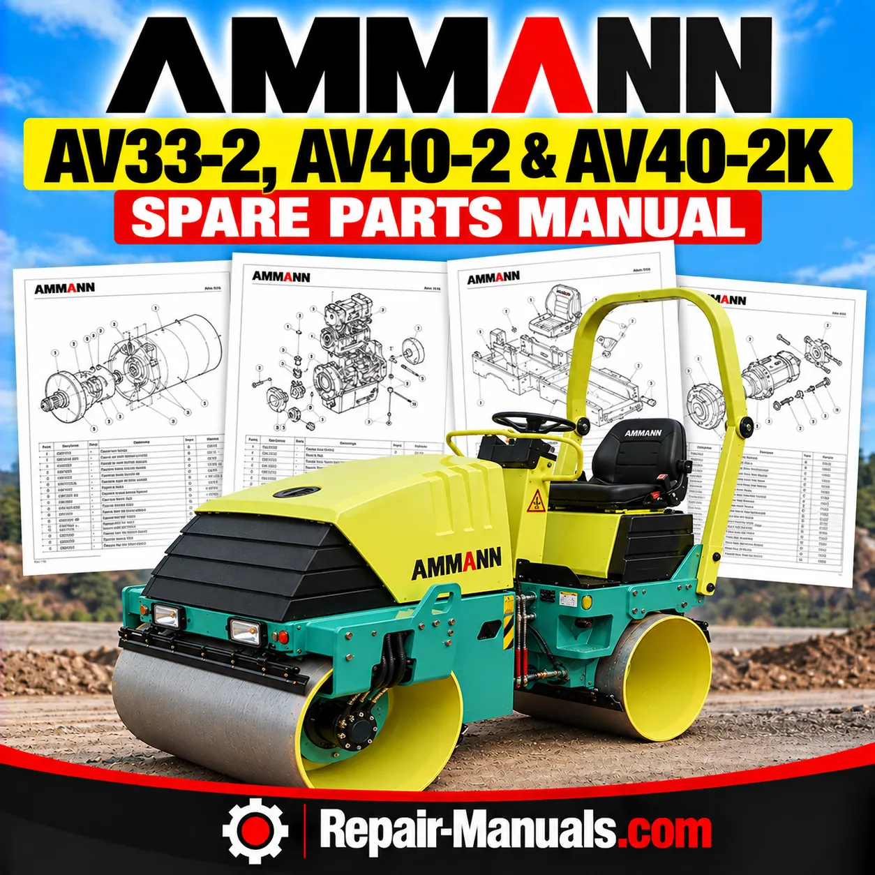 AMMANN AV33-2 AV40-2 AV40-2K Yanmar Spare Parts Manual PDF