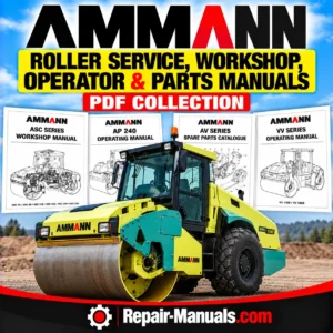 AMMANN Roller Service Workshop Operator and Parts Manuals PDF Collection