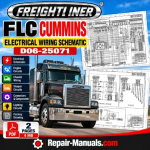 Freightliner FLC Cummins Electrical Wiring Schematic D06-25071 PDF