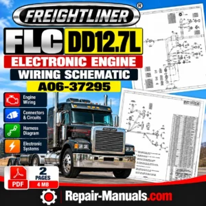 Freightliner FLC DD12.7L Electronic Engine Wiring Schematic A06-37295 PDF