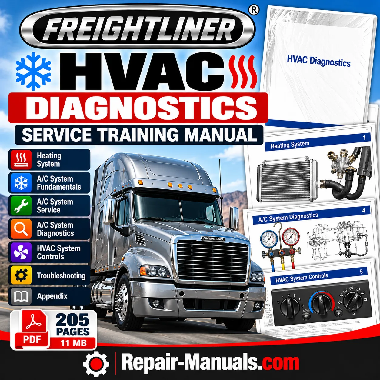 Freightliner HVAC Diagnostics Service Training Manual PDF