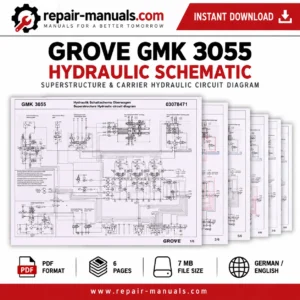GROVE GMK 3055 hydraulic schematic and superstructure hydraulic circuit diagram