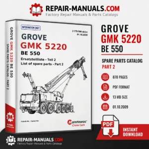 GROVE GMK 5220 BE 550 Spare Parts Catalog