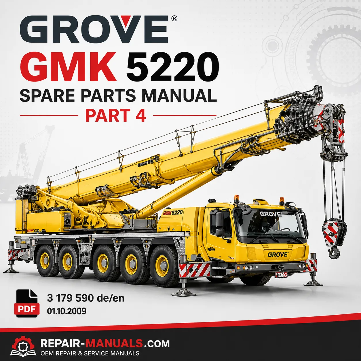Grove GMK 5220 Mobile Crane Spare Parts Manual
