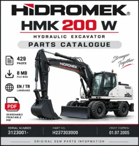 Hidromek HMK 200W Hydraulic Excavator Parts Catalogue