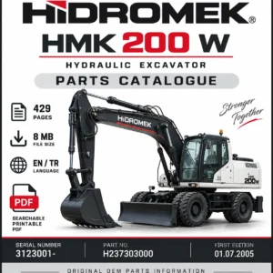 Hidromek HMK 200 W Hydraulic Excavator Parts Catalogue PDF