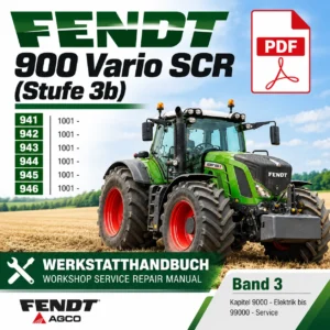 Fendt 900 Vario SCR tractor workshop repair manual Volume 3 German PDF covering models 941 942 943 944 945 and 946