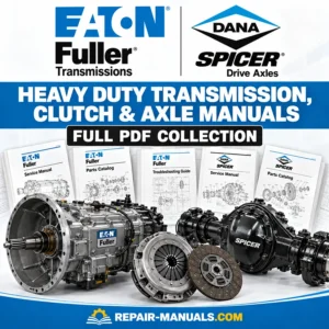 Eaton Fuller and Dana Spicer heavy duty transmission, clutch and drive axle manuals PDF collection cover