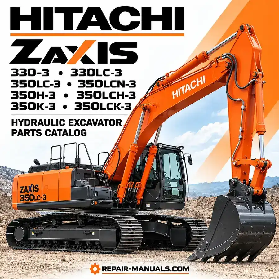 Download Hitachi ZAXIS 330-3, 330LC-3, 350LC-3, 350LCN-3, 350H-3, 350LCH-3, 350K-3 & 350LCK-3 Excavator Parts Catalog PDF. 369 pages, P1V7-1-1.