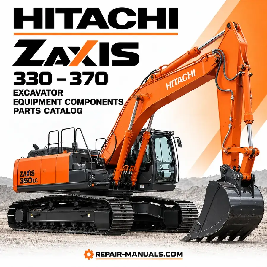 Hitachi ZAXIS 350LC excavator cover for ZAXIS 330, 350 and 370 series equipment components parts catalog PDF