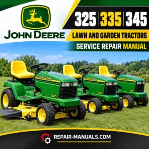 John Deere 325 335 345 lawn and garden tractors service repair manual PDF TM1760 product cover