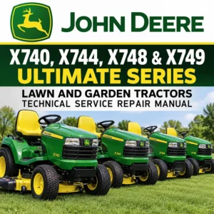 John Deere X740, X744, X748 and X749 Ultimate Series lawn and garden tractors technical service repair manual PDF